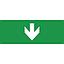 OSRAM LUXPOINT® Cartel verde señal salida verde flecha abajo para emergencia bulkhead PMMA