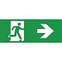 TRAXON LUXPOINT® Cartel verde señal salida verde hacia derecha para emergencia bulkhead PMMA